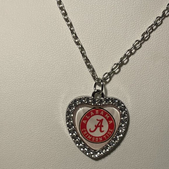 ALABAMA CRIMSON TIDE NCAA 18" HEART NECKLACE  !!!NEW!!! - Picture 2 of 2